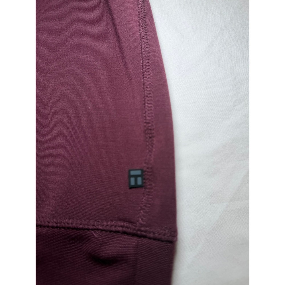 Tommy John Mens Burgundy Raglan Sleeve Crew Neck Lounge Sweatshirt Large - Picture 5 of 8